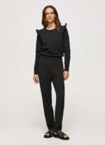 Pepe Jeans röyhelöinen puuvillapusero naiset musta TB00283 - Image 2