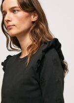 Pepe Jeans röyhelöinen puuvillapusero naiset musta TB00283 - Image 3