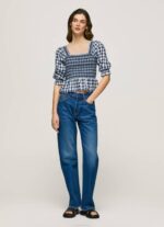 Pepe Jeans ruudullinen painatus rajattu istuvuus toppi naiset multi TB00370 - Image 2