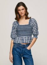 Pepe Jeans ruudullinen painatus rajattu istuvuus toppi naiset multi TB00370 - Image 3