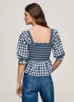 Pepe Jeans ruudullinen painatus rajattu istuvuus toppi naiset multi TB00370 - Image 4