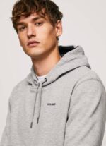 Pepe Jeans säädettävä puuvillahuppari miehet harmaa marli TB00896 - Image 3