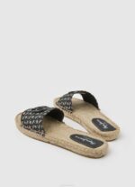 Pepe Jeans siva jacquard juuttisandaalit naiset musta TB00683 - Image 4