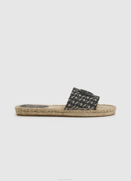 Pepe Jeans siva jacquard juuttisandaalit naiset musta TB00683