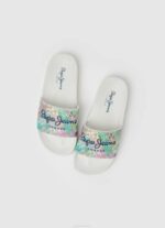Pepe Jeans slider martina ranta varvastossut tyttö valkoinen TB001346 - Image 2