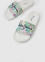 Pepe Jeans slider martina ranta varvastossut tyttö valkoinen TB001346 - Image 3