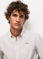 Pepe Jeans slim fit popliini-puuvillapaita miehet valkoinen TB001022 - Image 4