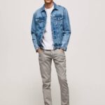 Pepe Jeans Stanley tavalliset lenkkeilyhousut miehet argentti TB001101