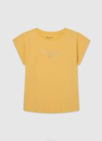 Pepe Jeans strassilogoinen puuvillainen t-paita tyttö paistaa TB001433