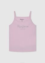 Pepe Jeans strassilogoinen puuvillainen t-paita tyttö paistaa TB001433 - Image 5