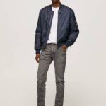 Pepe Jeans suippenevat tavalliset farkut miehet moderni harmaa TB001118
