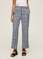 Pepe Jeans suorat gingham-ruudulliset housut naiset multi TB00290 - Image 2