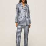 Pepe Jeans suorat gingham-ruudulliset housut naiset multi TB00290