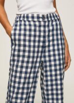 Pepe Jeans suorat gingham-ruudulliset housut naiset multi TB00290 - Image 3