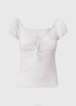 Pepe Jeans sweetheart-kaula-aukkoinen t-paita naiset valkoinen TB00462 - Image 5