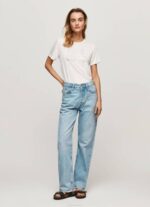 Pepe Jeans t-paita strassiprintillä logolla naiset valkoinen TB00451 - Image 2