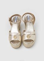 Pepe Jeans taffy-nahkaiset yösandaalit naiset kulta TB00646 - Image 2