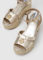 Pepe Jeans taffy-nahkaiset yösandaalit naiset kulta TB00646 - Image 3