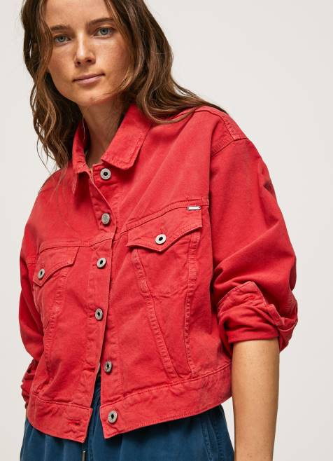 pepe_jeans_tavallinen_farkkutakki_naiset_studio_punainen_tb00141.jpg Pepe Jeans tavallinen farkkutakki naiset studio punainen TB00141 - Image 1