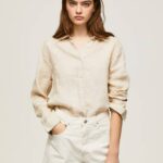 Pepe Jeans tavallinen tavallinen paita naiset kirnupiimä TB00359