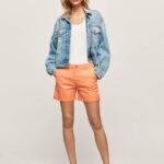 Pepe Jeans tavalliset chinoshortsit naiset persikka TB00522