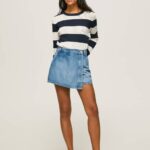 Pepe Jeans tavalliset farkkuhameshortsit naiset denim TB00509