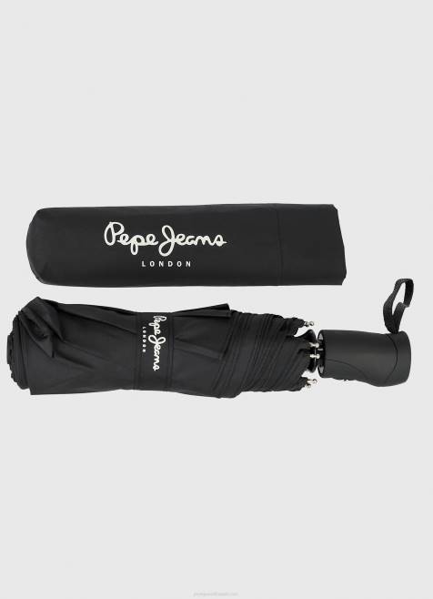 Pepe Jeans teo taittuva automaattinen sateenvarjo naiset musta TB00787 - Image 3