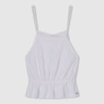 Pepe Jeans toppi harjakattoisilla yksityiskohdilla tyttö mousse TB001438