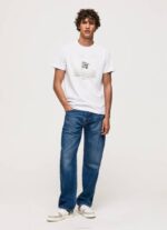 Pepe Jeans Union Jack flag puuvillainen t-paita miehet valkoinen TB00945 - Image 2