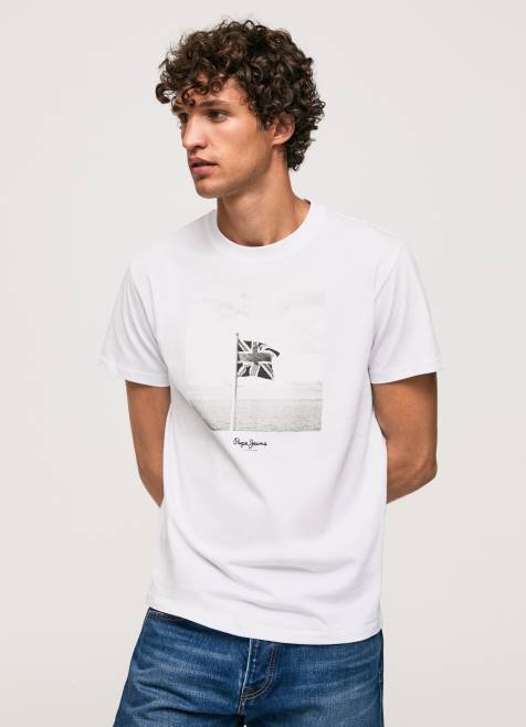 pepe_jeans_union_jack_flag_puuvillainen_t_paita_miehet_valkoinen_tb00945.jpg Pepe Jeans Union Jack flag puuvillainen t-paita miehet valkoinen TB00945 - Image 1