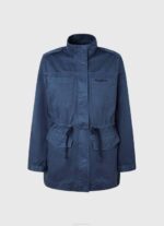 Pepe Jeans union jack print puuvillaparka naiset valtameri TB00127 - Image 4
