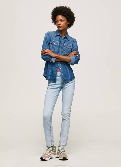 pepe_jeans_uudet_brooke_midrise_tavalliset_farkut_naiset_denim_tb0010.jpg Pepe Jeans uudet brooke midrise tavalliset farkut naiset denim TB0010 - Image 1