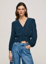 Pepe Jeans V-pääntie lyhennetty istuva toppi naiset dulwich TB00325