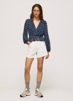 Pepe Jeans V-pääntie lyhennetty istuva toppi naiset multi TB00358 - Image 2