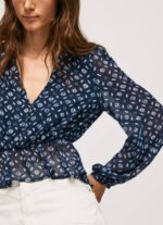 Pepe Jeans V-pääntie lyhennetty istuva toppi naiset multi TB00358 - Image 3