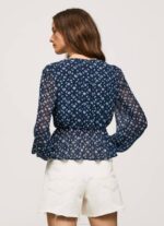 Pepe Jeans V-pääntie lyhennetty istuva toppi naiset multi TB00358 - Image 4
