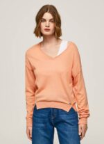 Pepe Jeans v-pääntie rento malli naiset persikka TB00241 - Image 2