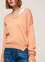 Pepe Jeans v-pääntie rento malli naiset persikka TB00241 - Image 3