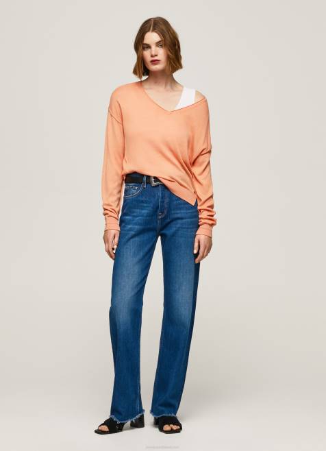 pepe_jeans_v_paantie_rento_malli_naiset_persikka_tb00241.jpg Pepe Jeans v-pääntie rento malli naiset persikka TB00241 - Image 1