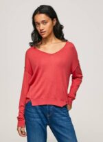 Pepe Jeans v-pääntie rento malli naiset studio punainen TB00258 - Image 2