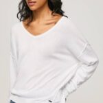 Pepe Jeans v-pääntie rento malli naiset valkoinen TB00240