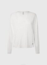 Pepe Jeans v-pääntie rento malli naiset valkoinen TB00240 - Image 5