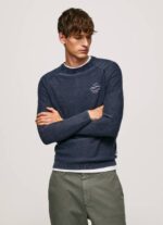 Pepe Jeans valitse pyöristetty kauluspaita miehet indigo TB00858