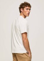 Pepe Jeans valokuvaprintti t-paita miehet luonnonvalkoinen TB00988 - Image 4