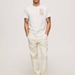 Pepe Jeans valokuvaprintti t-paita miehet luonnonvalkoinen TB00990