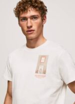 Pepe Jeans valokuvaprintti t-paita miehet luonnonvalkoinen TB00990 - Image 3