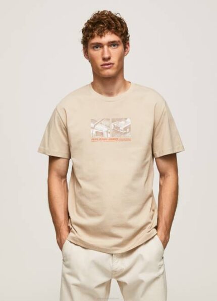 Pepe Jeans valokuvaprintti t-paita miehet maltaat TB00989