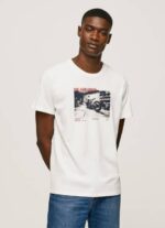 Pepe Jeans valokuvaprintti t-paita miehet valkoinen TB00955 - Image 3