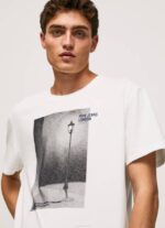 Pepe Jeans valokuvaprintti t-paita miehet valkoinen TB00958 - Image 3