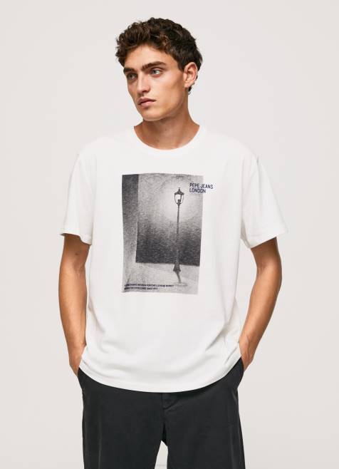 pepe_jeans_valokuvaprintti_t_paita_miehet_valkoinen_tb00958.jpg Pepe Jeans valokuvaprintti t-paita miehet valkoinen TB00958 - Image 1